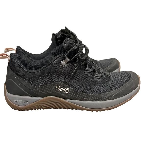 Ryka Shoes - Ryka Sneaker Woman's Size 5.5 Black Echo Low Lace Up Athletic Arch Support Shoes